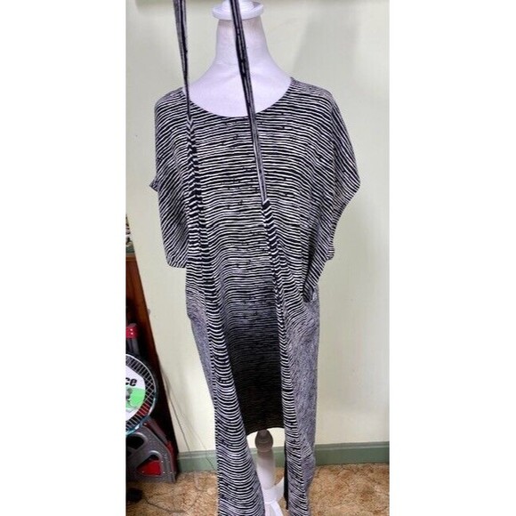 Niche Nilgun Derman Sz S/M Galaxy Stripe Around Neck Lagenlook Dress Boho Resort - Picture 7 of 10